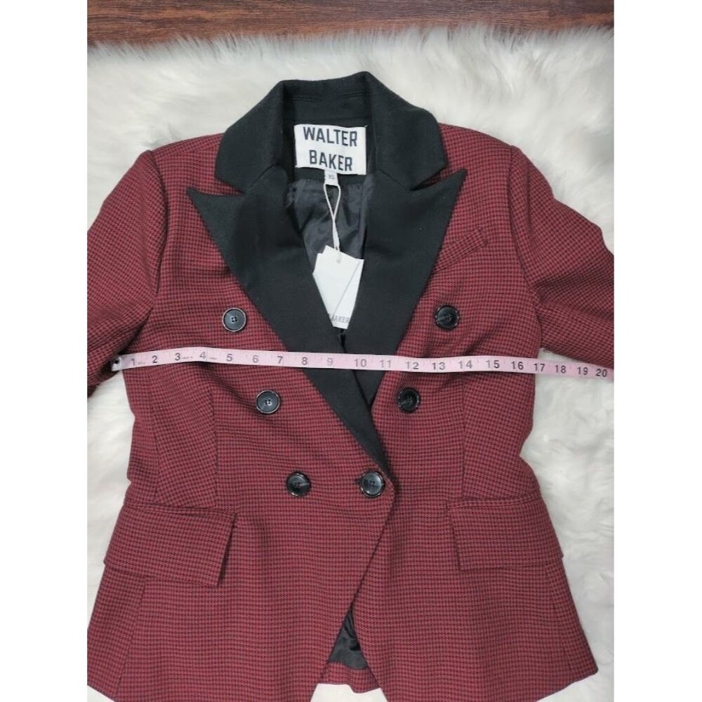 NWT Walter Baker Long Sleeve Equestrian Phelps Jacket Red Preppy Goth  S - Picture 12 of 16
